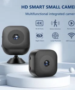 Security Camera 4K Mini Full Color Night Vision High Definition WiFi Monitor Waterproof Motion Detect Surveillance