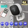 2025 4K Mini Security Camera Full Color Night Vision WiFi Monitor IP65 Waterproof Motion Detect Surveillance With 2 Way Audio