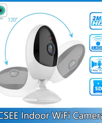 Indoor Monitor ICSEE 1080P Smart Home IndoorFisheye Camera Pet Monitor Security Protection Mini Wireless 2MP CCTV Camera