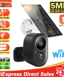 Security Cameras Wireless Outdoor, 5MP Battery Powered WiFi Camera AI Motion Siren Spotlight, Night Vision, Works With Tuya APP