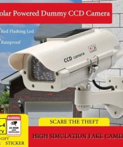 Dummy CCD Simulation Solar Powered Waterproof Camera Red Flashing Security Camera Home Office Surveillance System Scare Theft